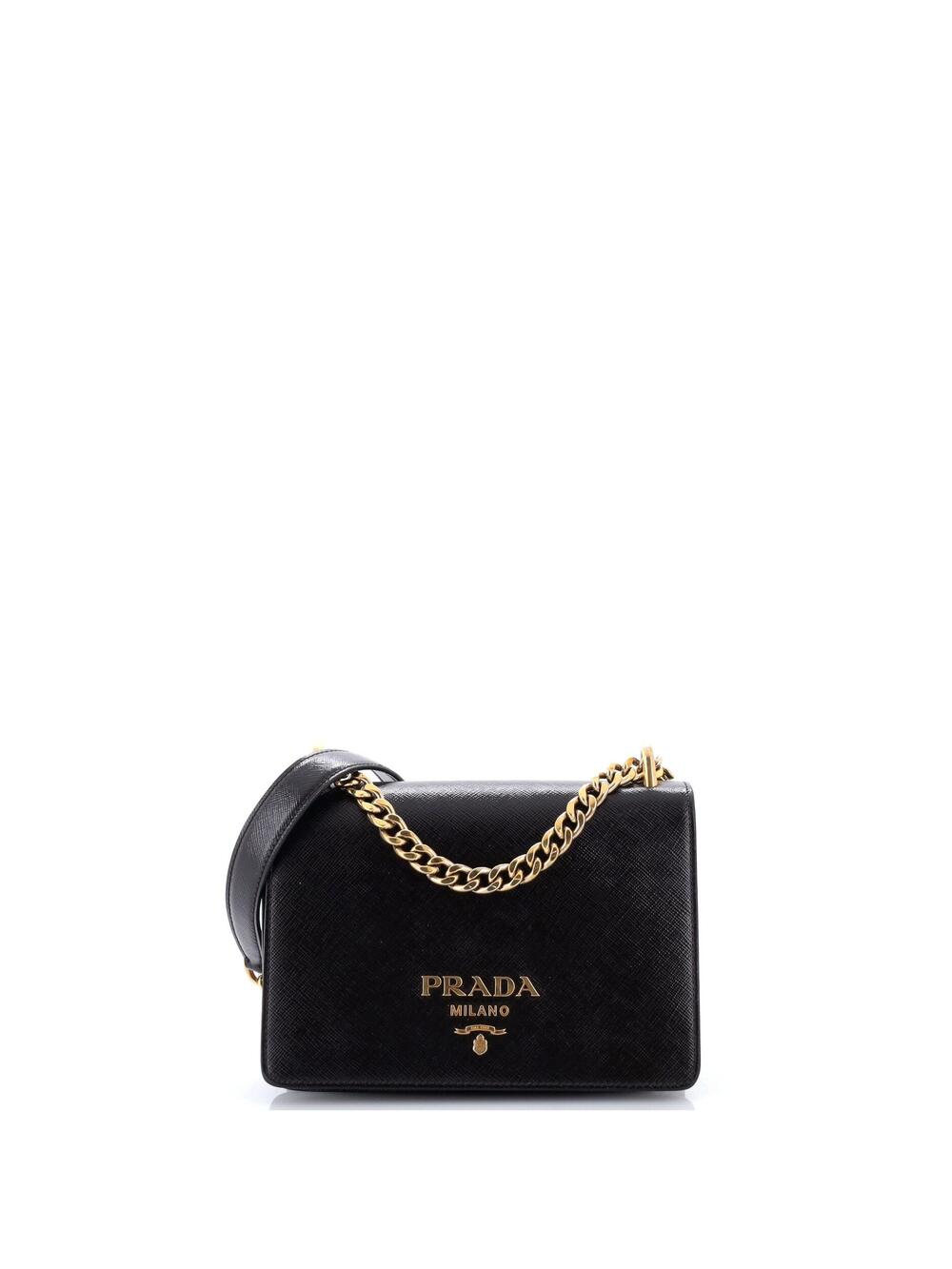 Prada Chain Flap Bag Vernice Saffiano #372838P12B